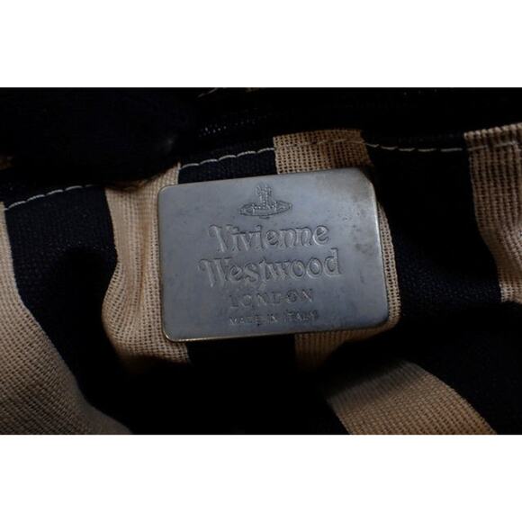 Handbag Vivienne Westwood Brown in Cotton - 66740973 Vivienne Westwood Propaganda Boston Bag